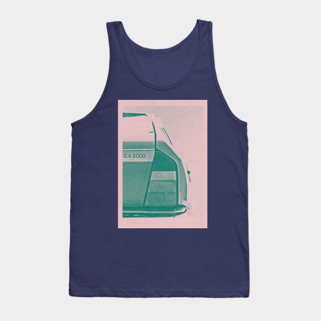 Citroen CX 2000 / Vintage Styled Duotone Art Print Tank Top by unknown_pleasures